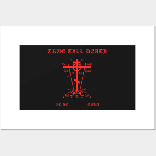 Eastern Orthodox Golgotha Cross Great Schema True Till Death Posters and Art